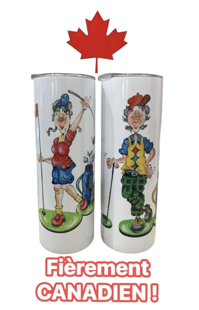 Gobelets golfeuse & golfeur